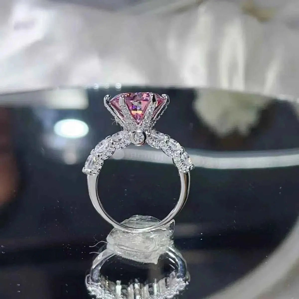 5 Carat Moissanite 6-Prong 925 Sterling Silver Ring - Mr Lou’s Place