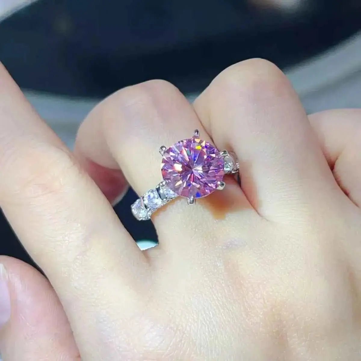 5 Carat Moissanite 6-Prong 925 Sterling Silver Ring - Mr Lou’s Place