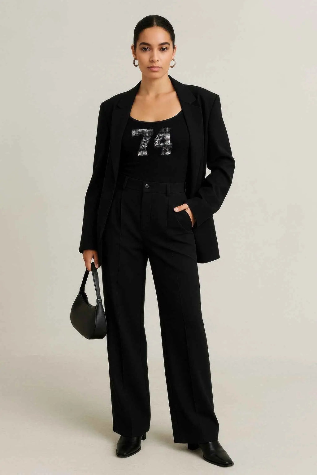 74 Rhinestones Lace Spaghetti Top - Mr Lou’s Place