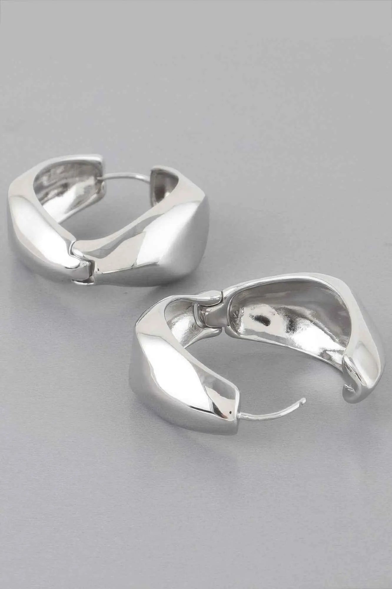 Abstract Edge Hoop Earrings - Mr Lou’s Place