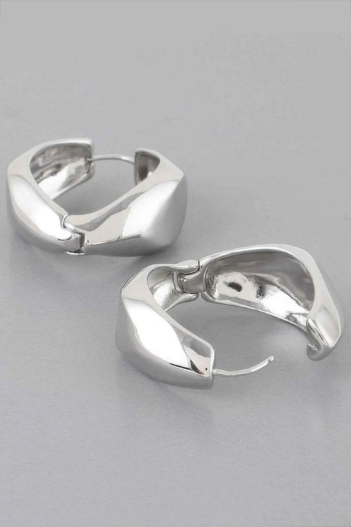 Abstract Edge Hoop Earrings - Mr Lou’s Place