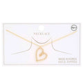 Abstract Heart Rhinestone Gold Dipped Necklace - Mr Lou’s Place