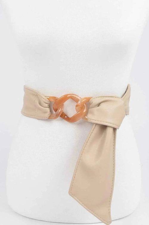 Acrylic Chain Buckle Elastic Waisted Belt - Mr Lou’s Place