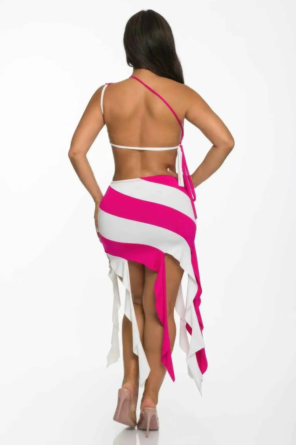 Asymmetric Crop Skirt Set - Mr Lou’s Place