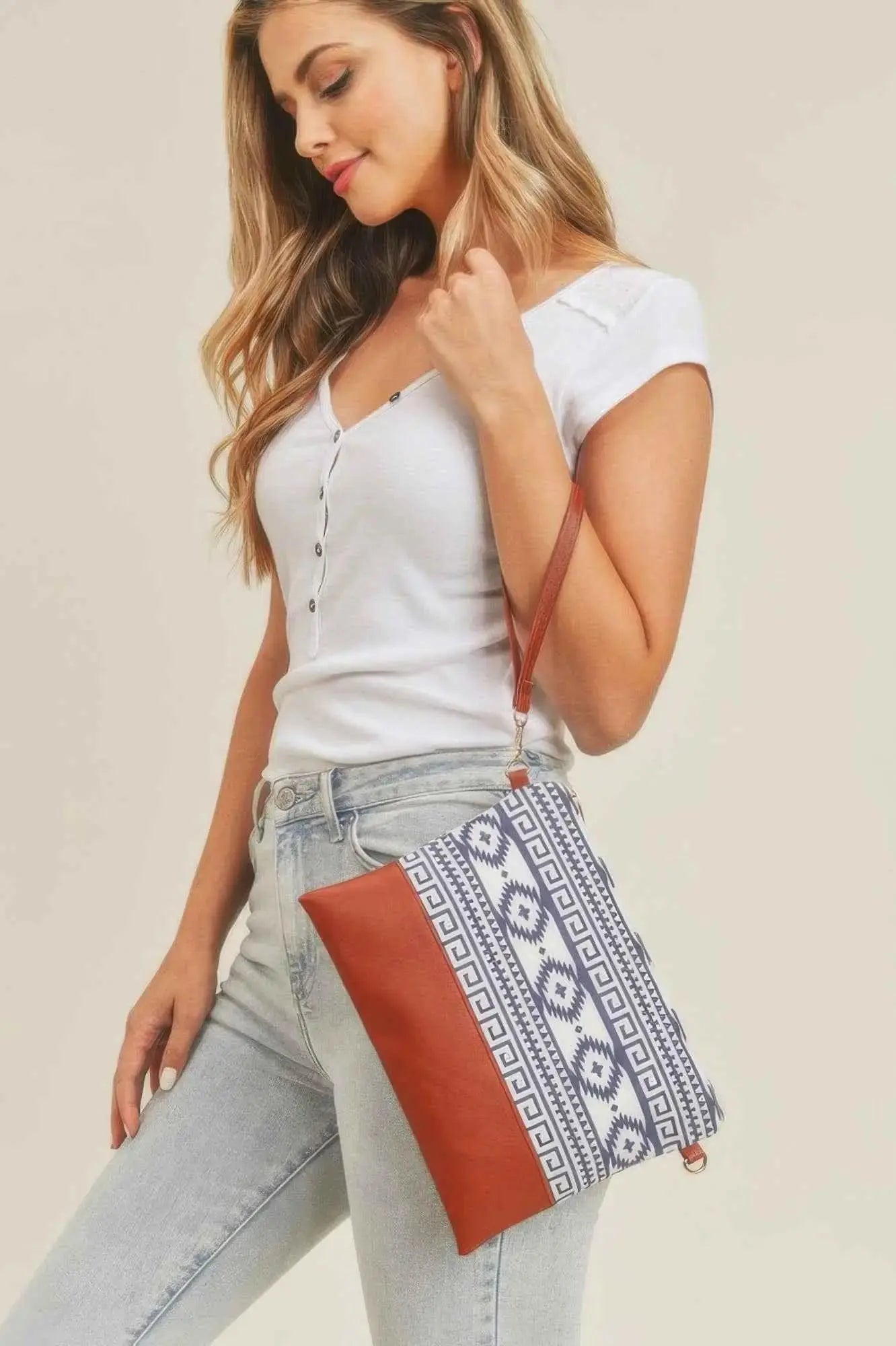 Aztec Crossbody & Wristlet Bag - Mr Lou’s Place