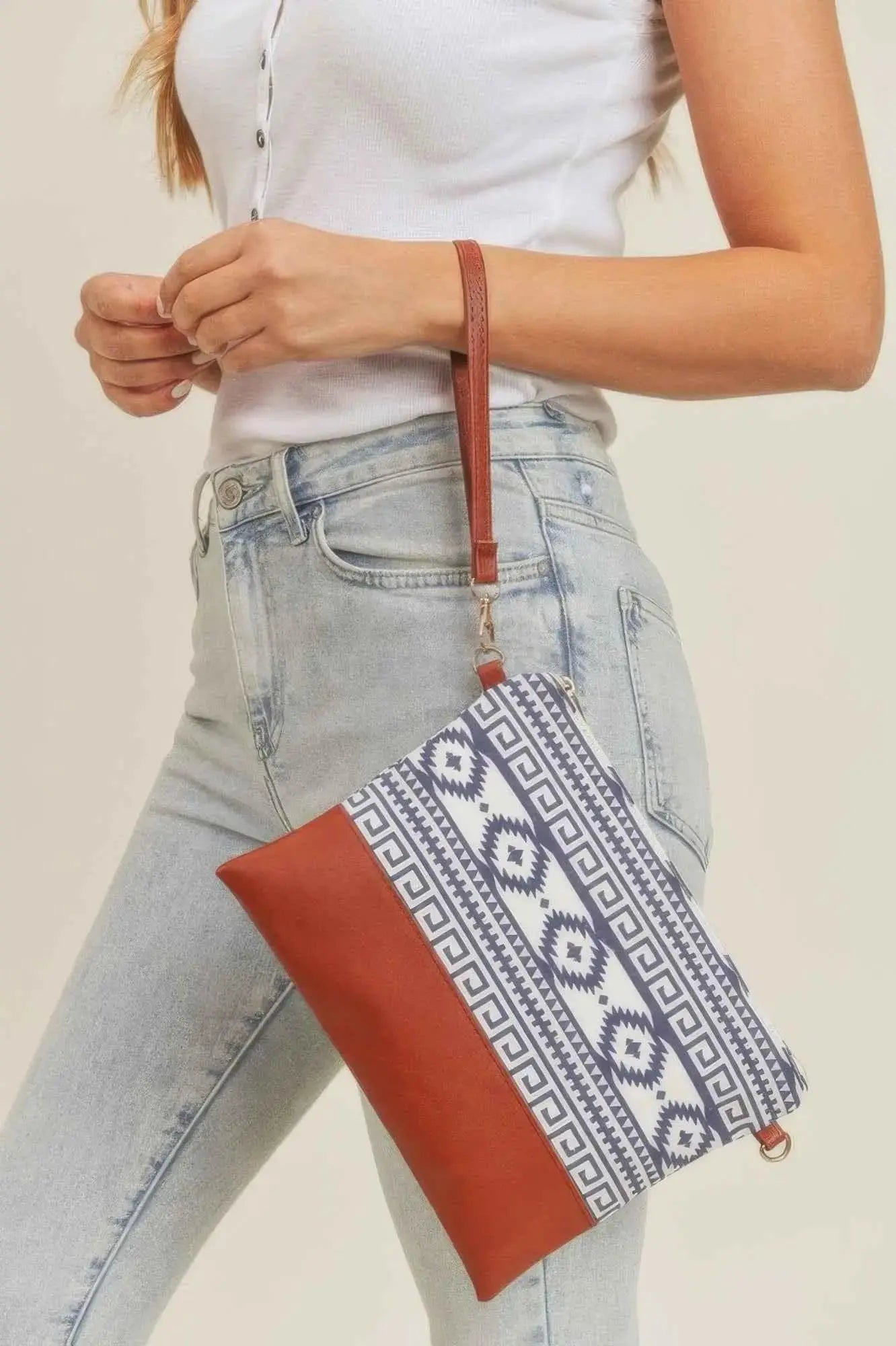 Aztec Crossbody & Wristlet Bag - Mr Lou’s Place