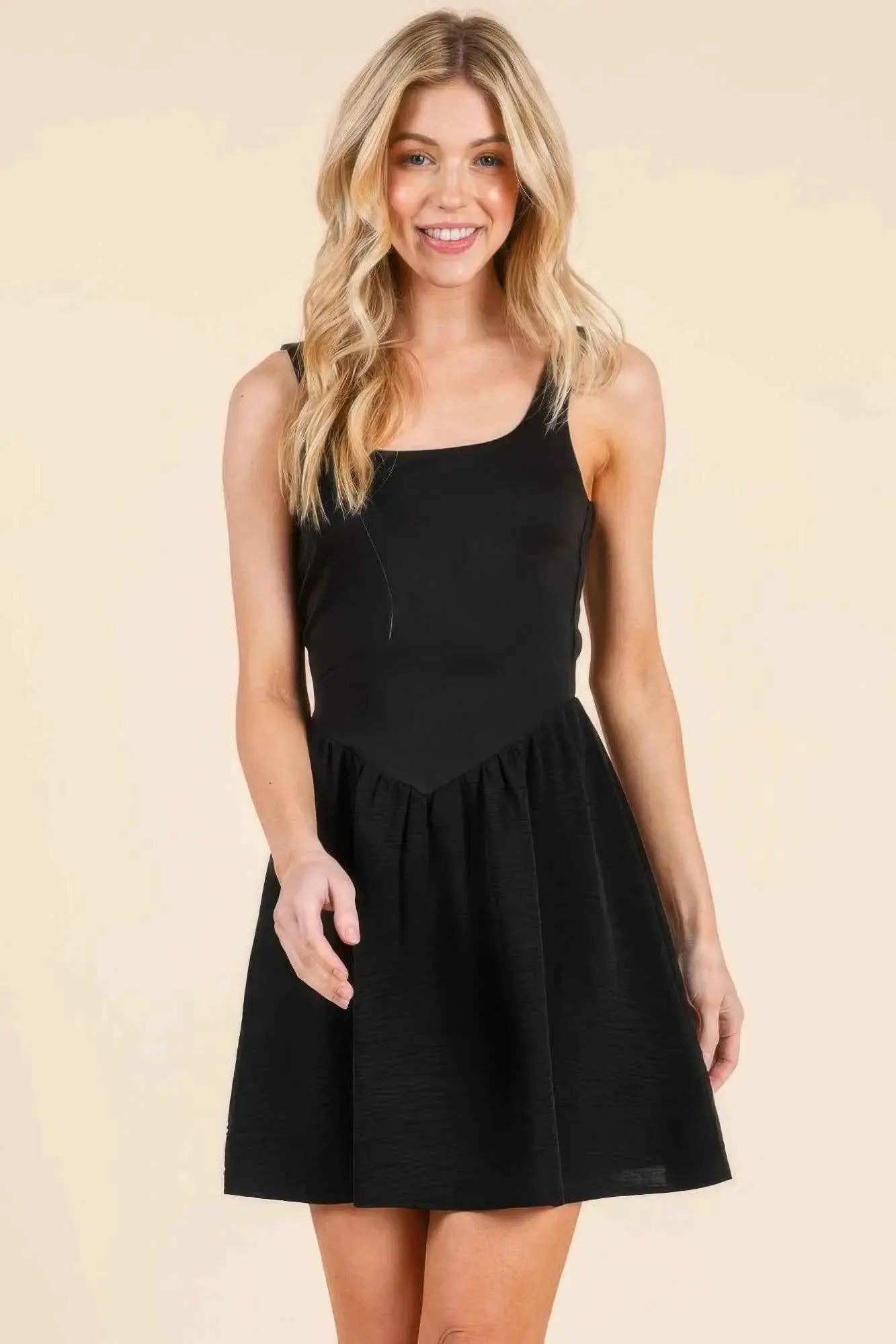 Backless Tie Mini Dress - Mr Lou’s Place