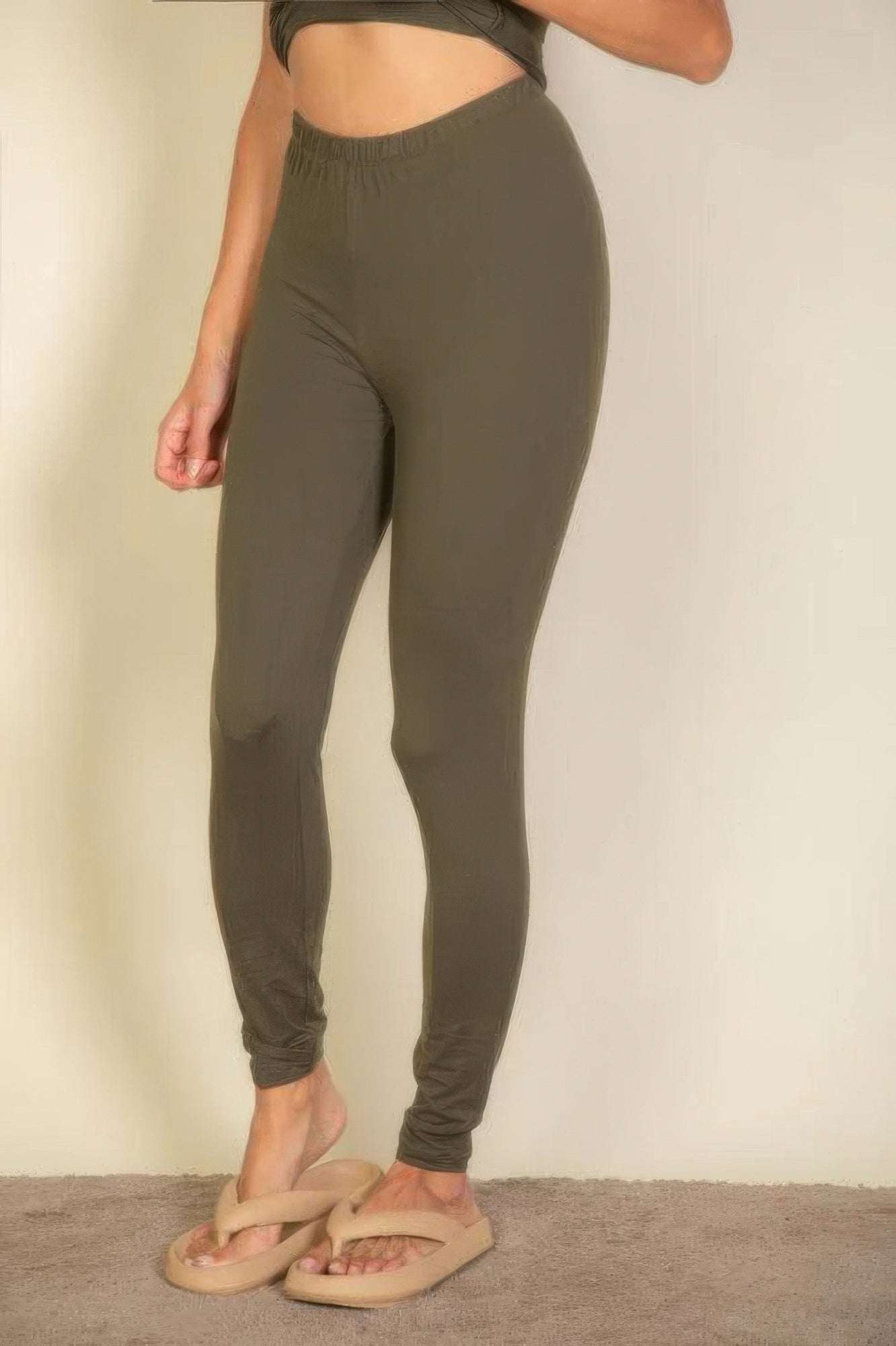 Basic Solid Leggings - Mr Lou’s Place