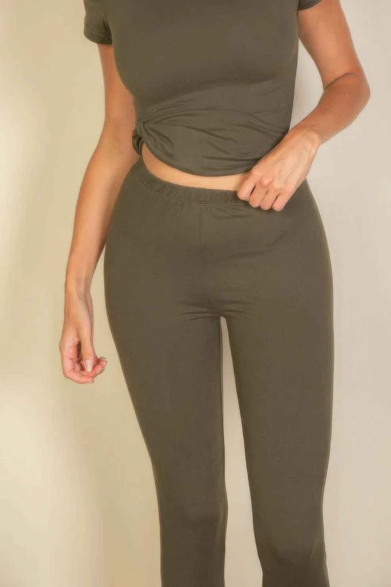 Basic Solid Leggings - Mr Lou’s Place