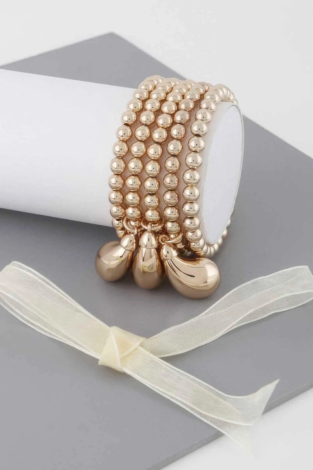 Beaded Triple Teardrop Bracelet - Mr Lou’s Place