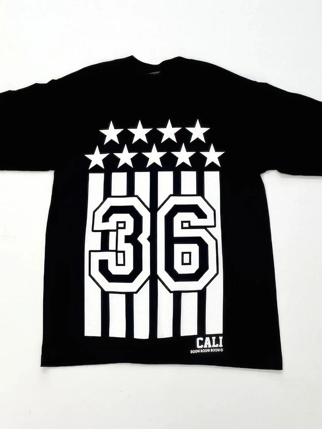 Black And White Flag Print Tee - Mr Lou’s Place