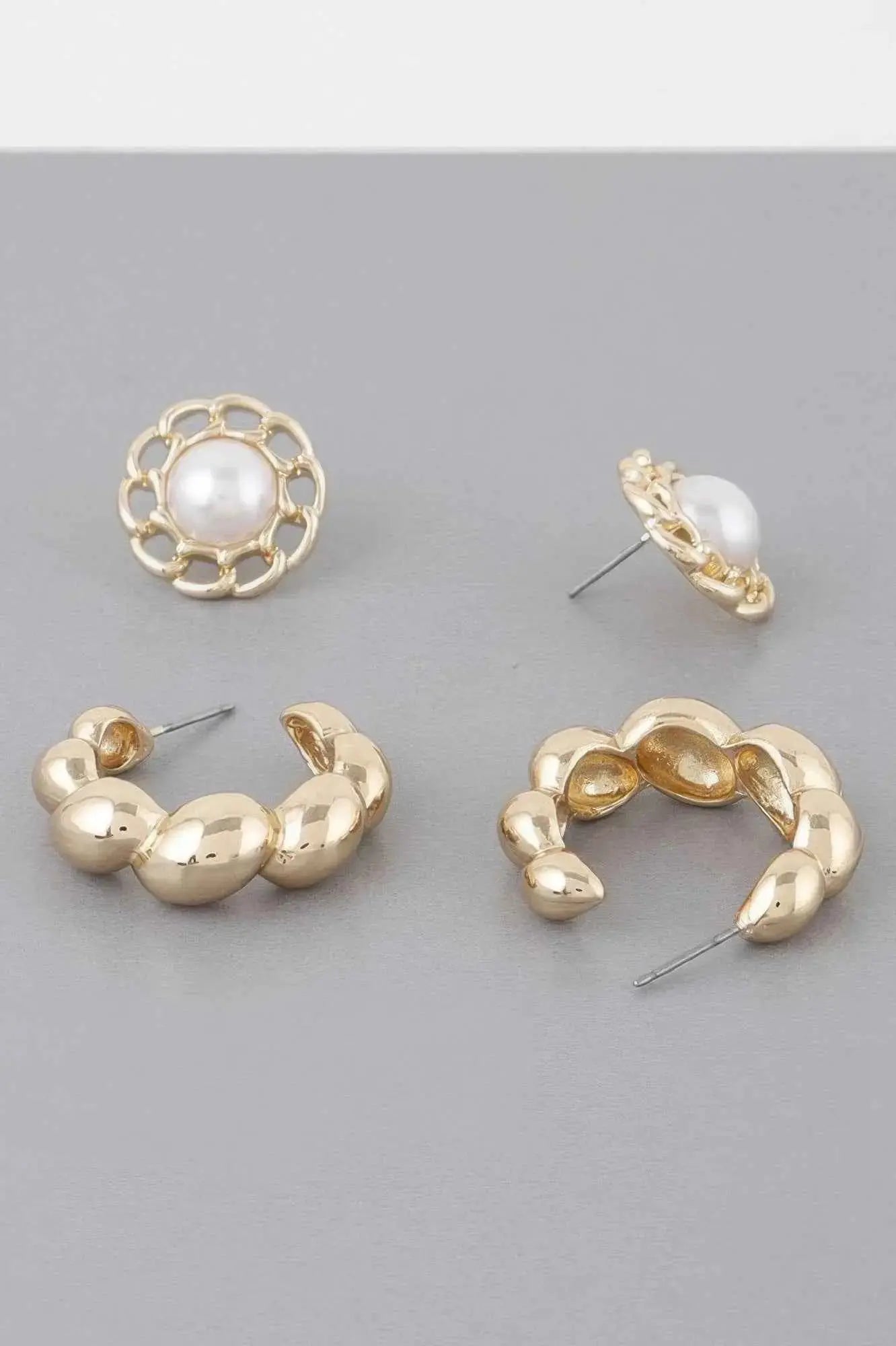 Bubbly Hoops Gold Earrings - Mr Lou’s Place