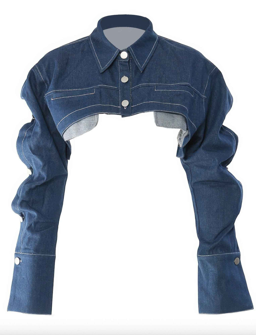 Button Down Denim Bolero - Mr Lou’s Place