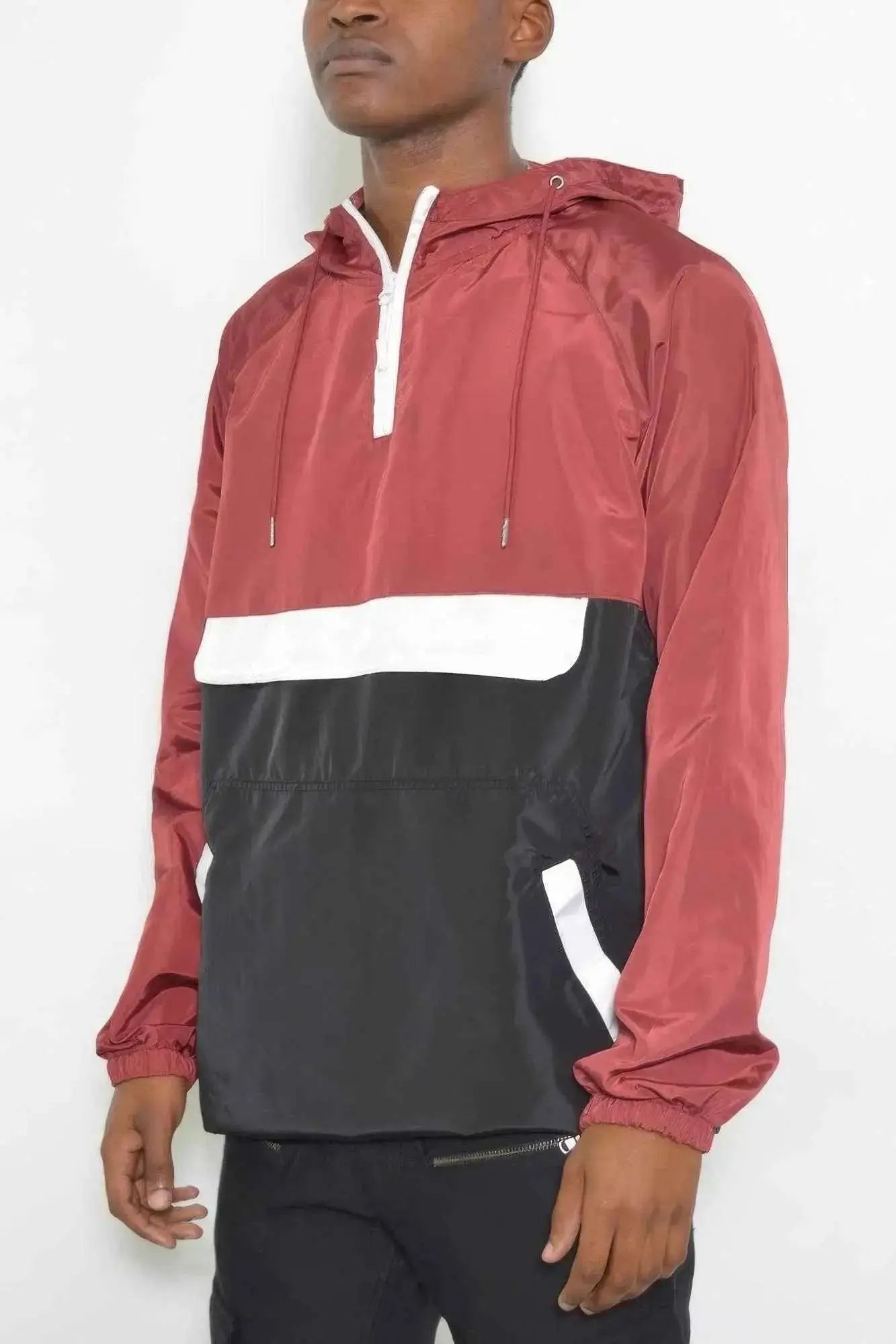 Color Block Anorak Jacket Pullover Windbreaker - Mr Lou’s Place