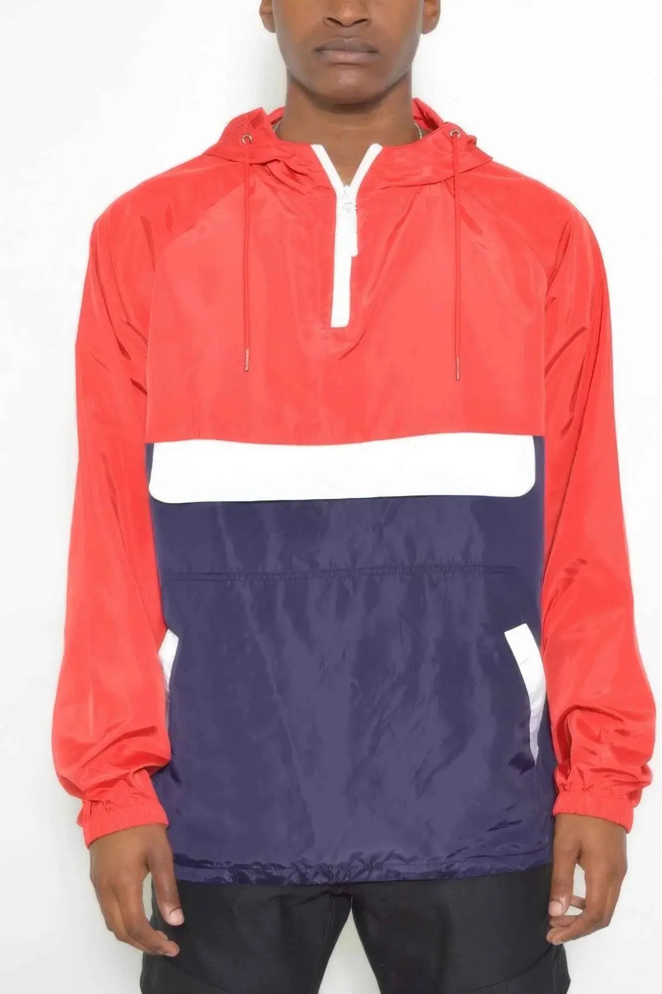 Color Block Anorak Jacket Pullover Windbreaker - Mr Lou’s Place