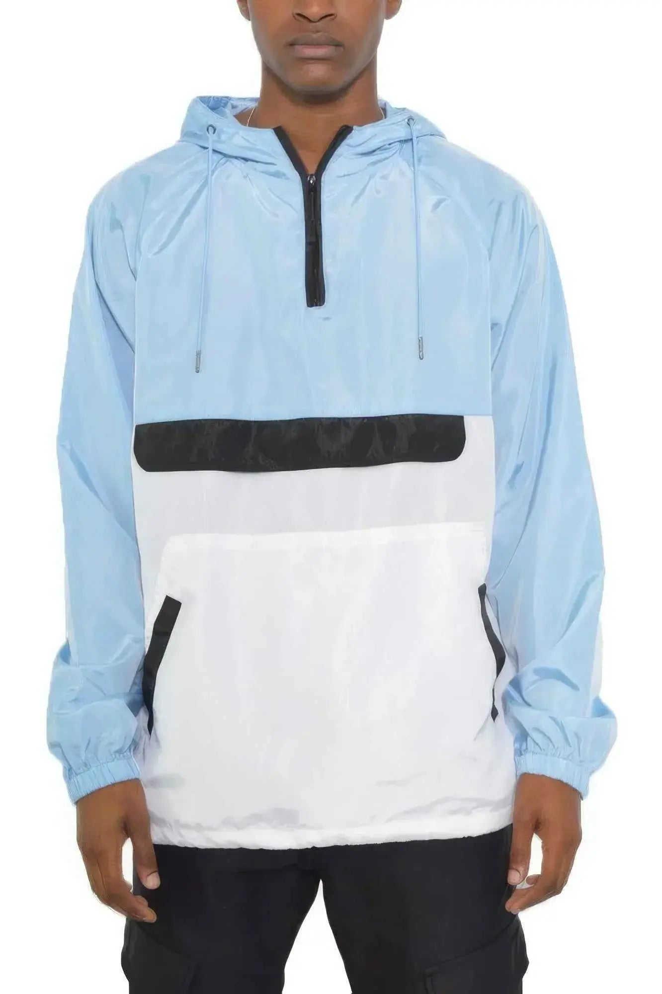 Color Block Anorak Jacket Pullover Windbreaker - Mr Lou’s Place