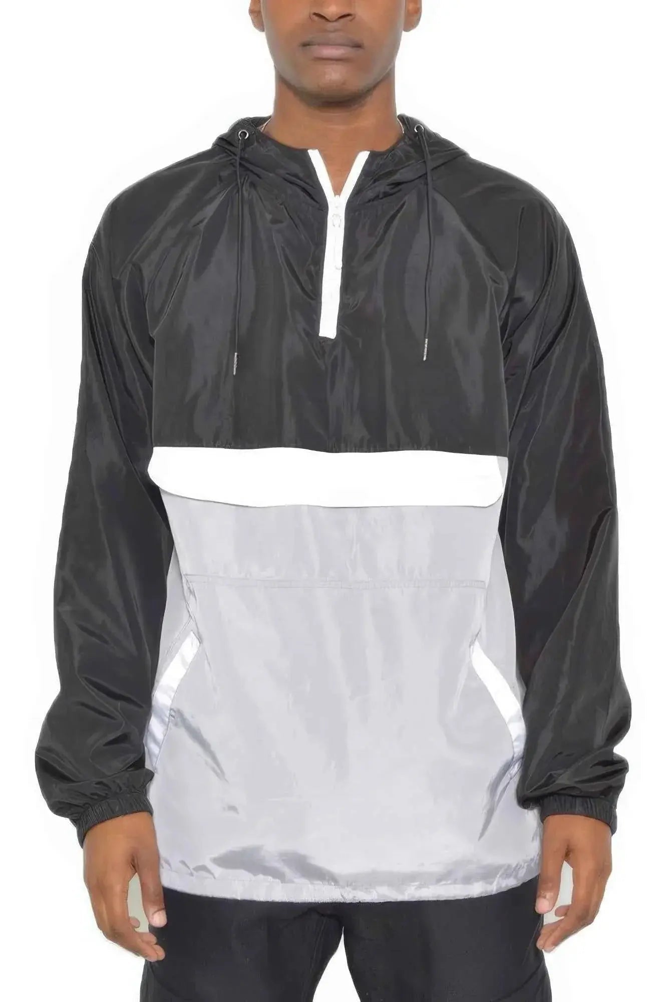 Color Block Anorak Jacket Pullover Windbreaker - Mr Lou’s Place