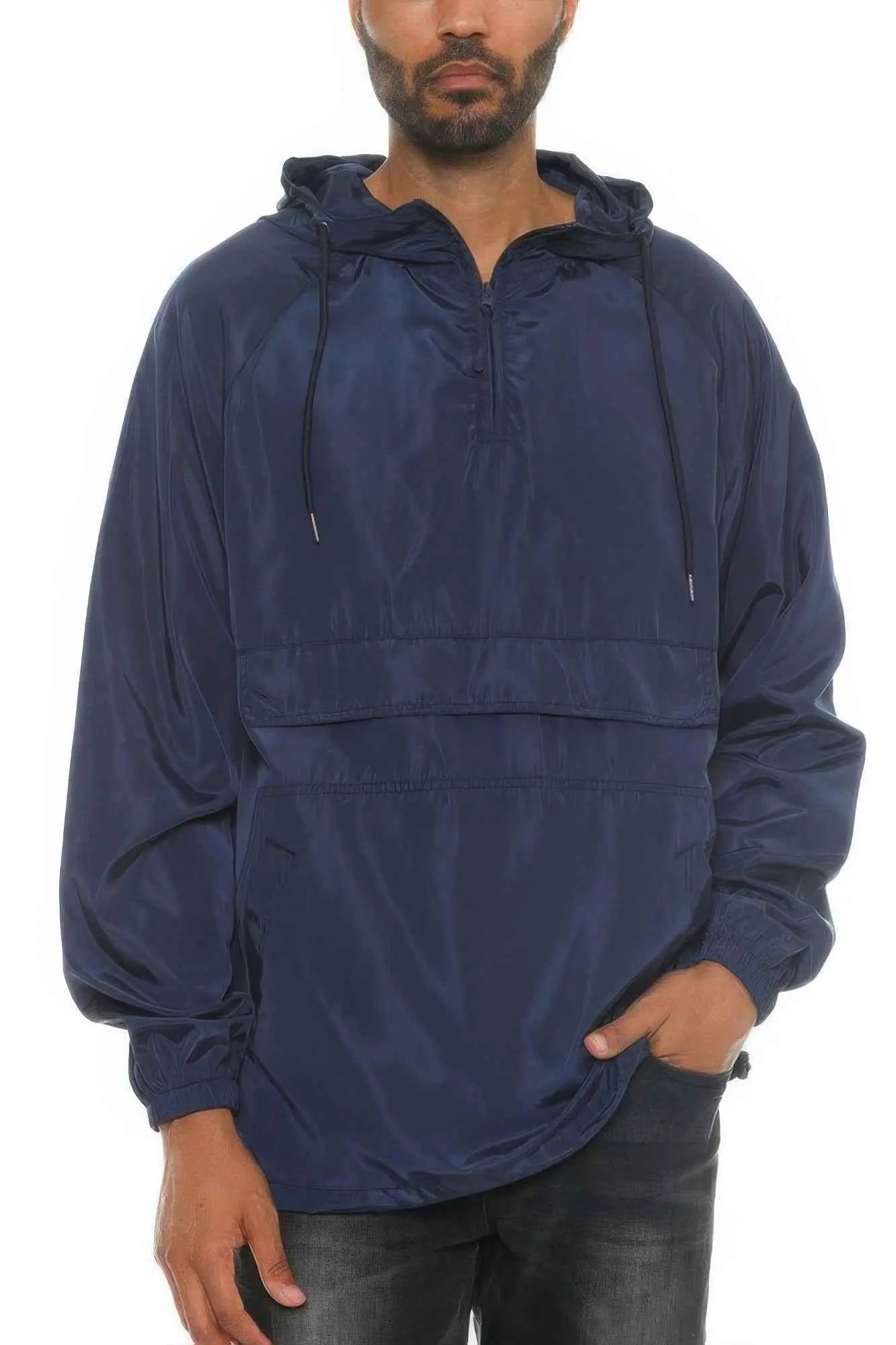 Color Block Anorak Jacket Pullover Windbreaker - Mr Lou’s Place