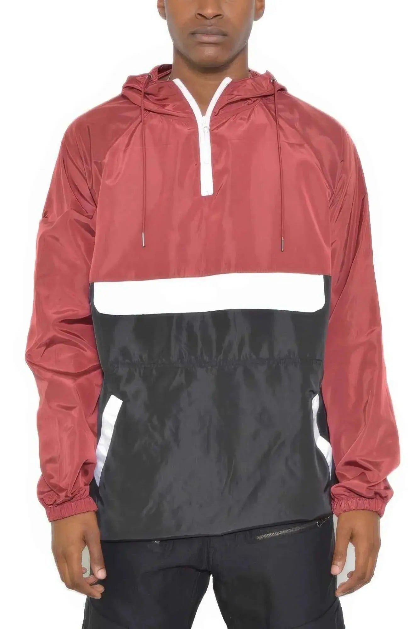 Color Block Anorak Jacket Pullover Windbreaker - Mr Lou’s Place