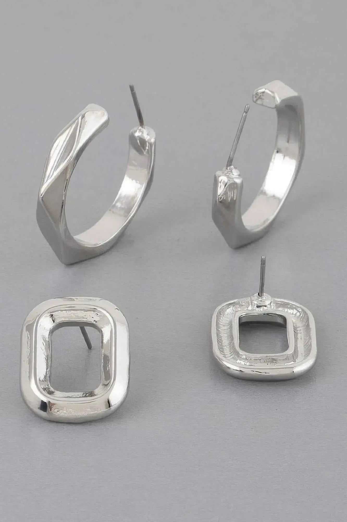 Copper Metal Clip Earrings Set - Mr Lou’s Place