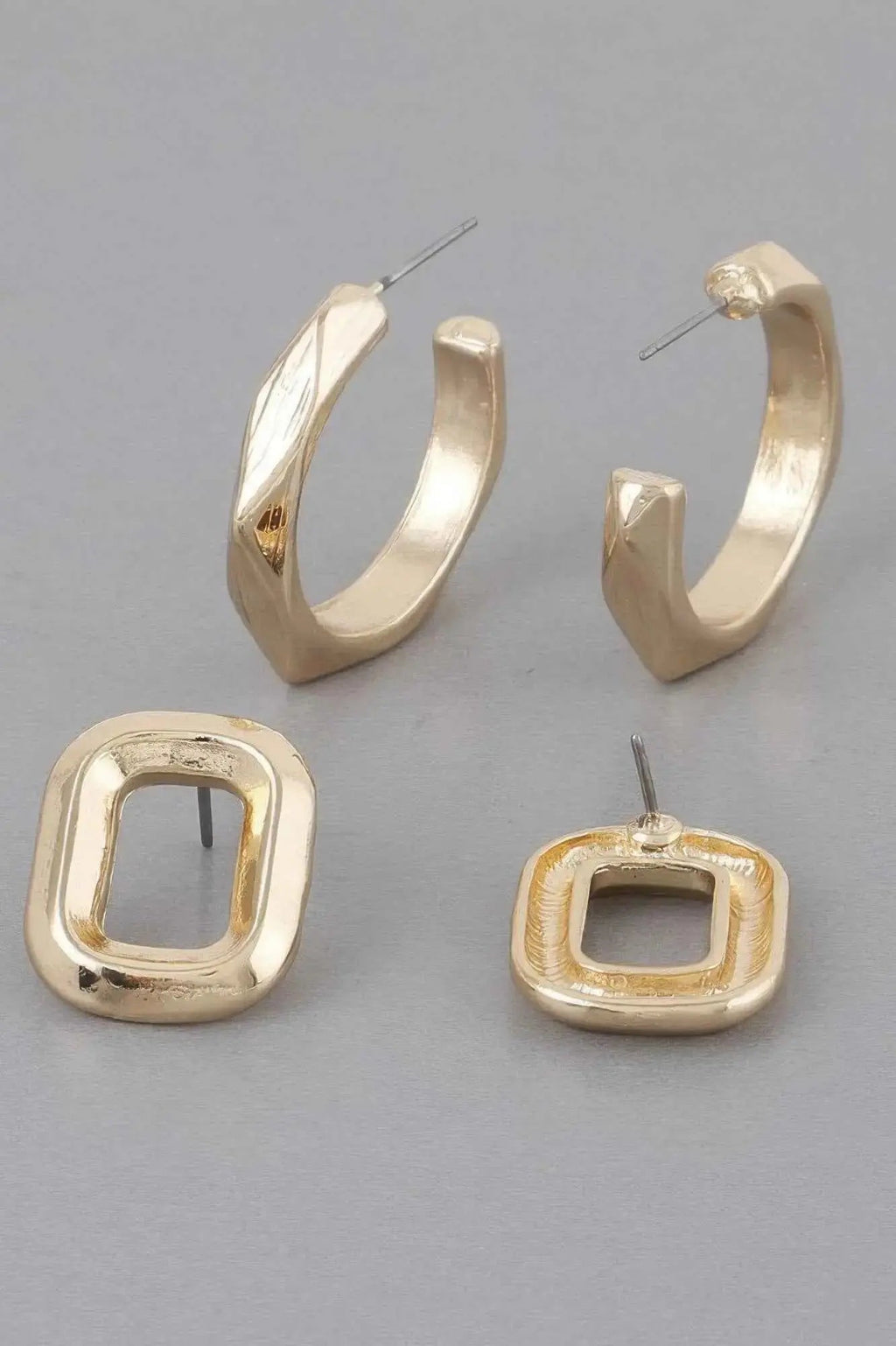 Copper Metal Clip Earrings Set - Mr Lou’s Place