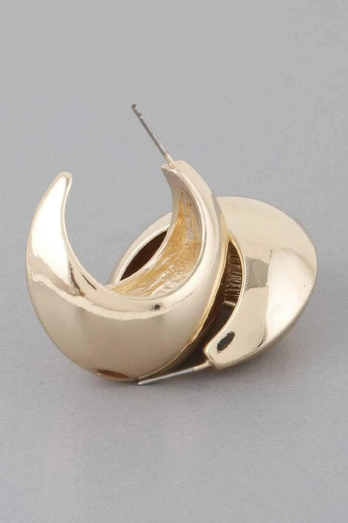 Crescent Moon Hoop Earrings - Mr Lou’s Place
