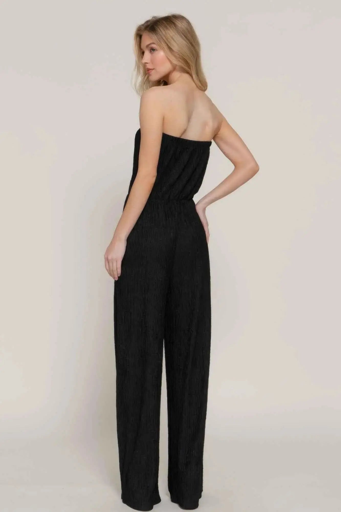 Crinkle Knit Tube Jumpsuit - Mr Lou’s Place
