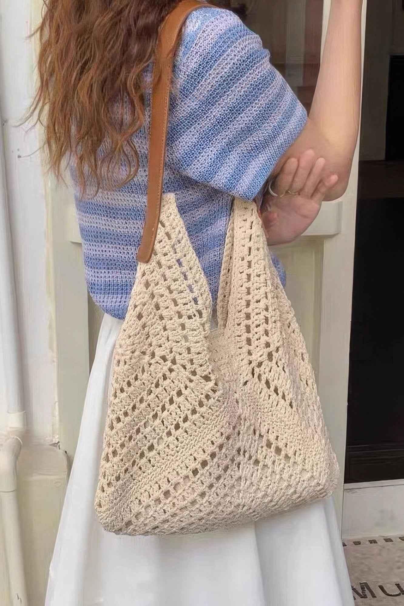 Crochet Shoulder Bag With Pouch - Mr Lou’s Place