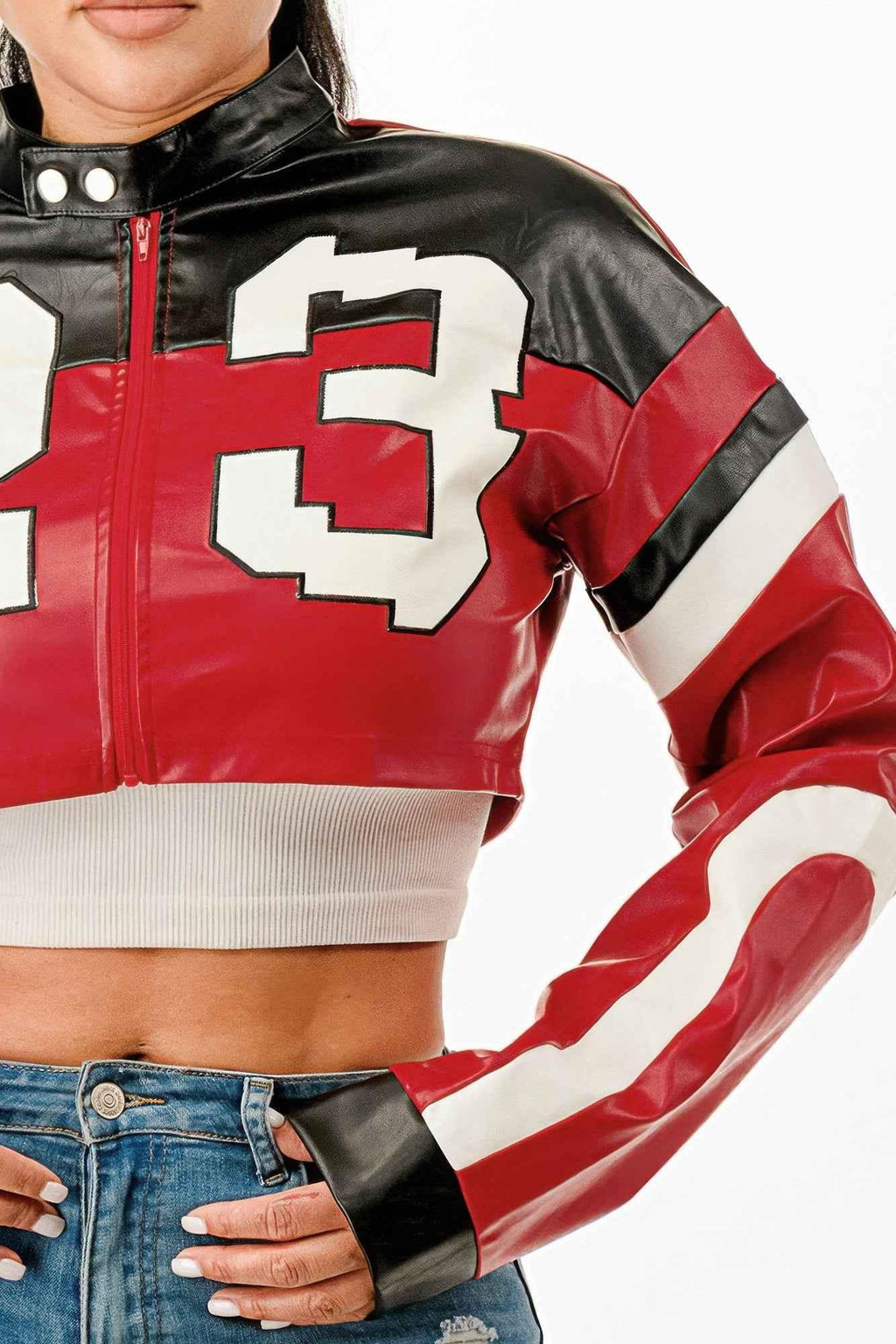 Cropped Moto Jacket - Mr Lou’s Place