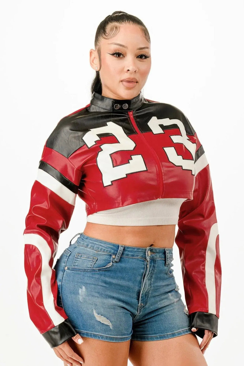 Cropped Moto Jacket - Mr Lou’s Place