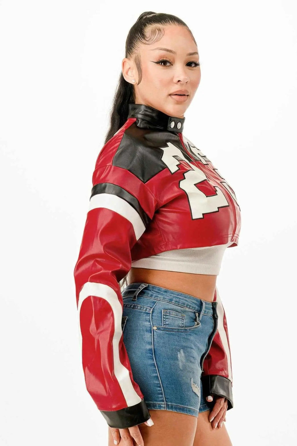 Cropped Moto Jacket - Mr Lou’s Place