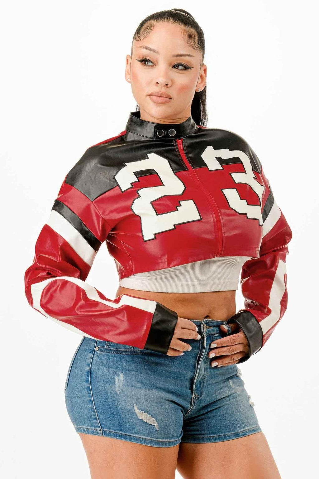 Cropped Moto Jacket - Mr Lou’s Place