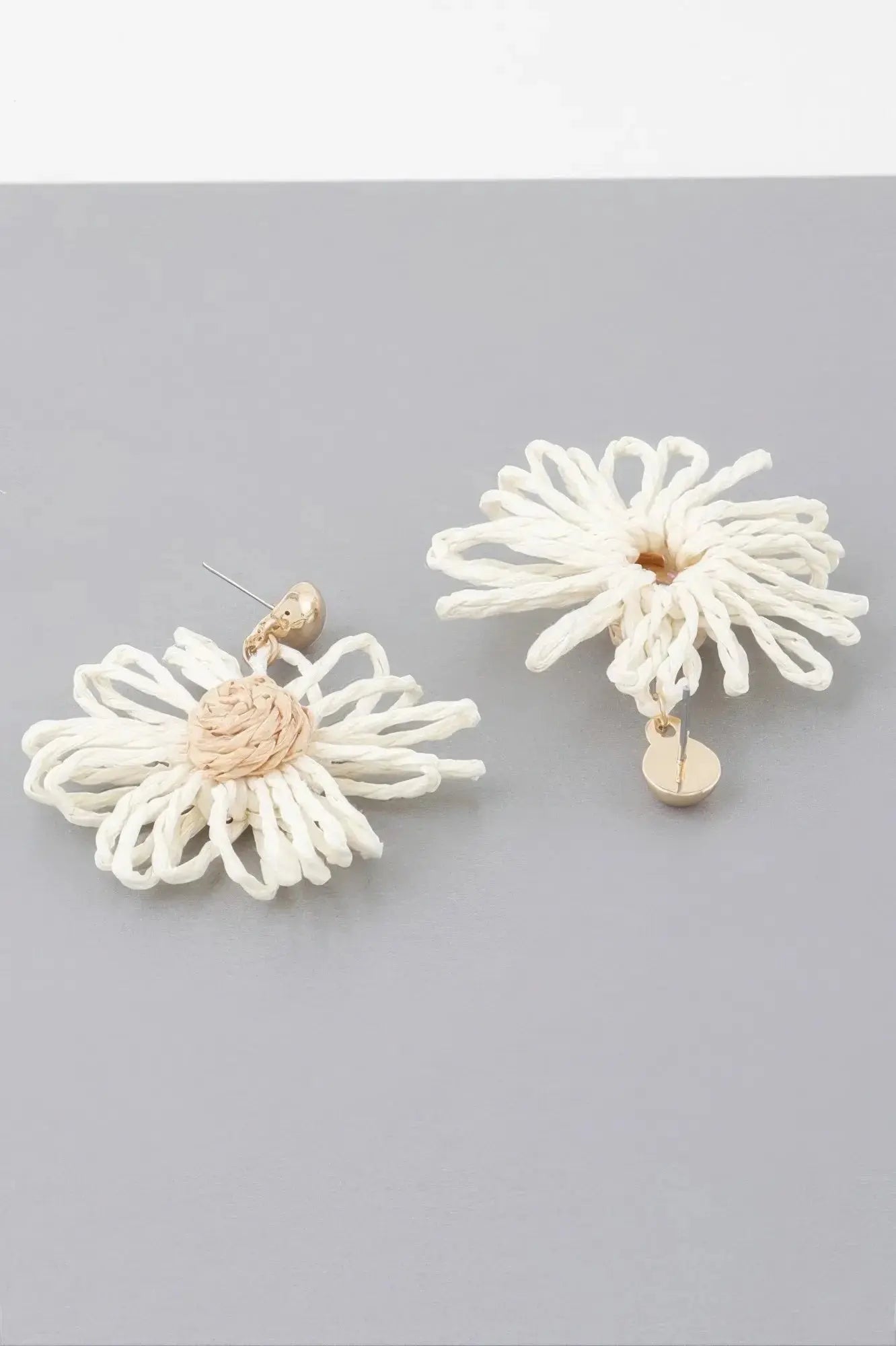 Cute Tweed Flower Earrings - Mr Lou’s Place