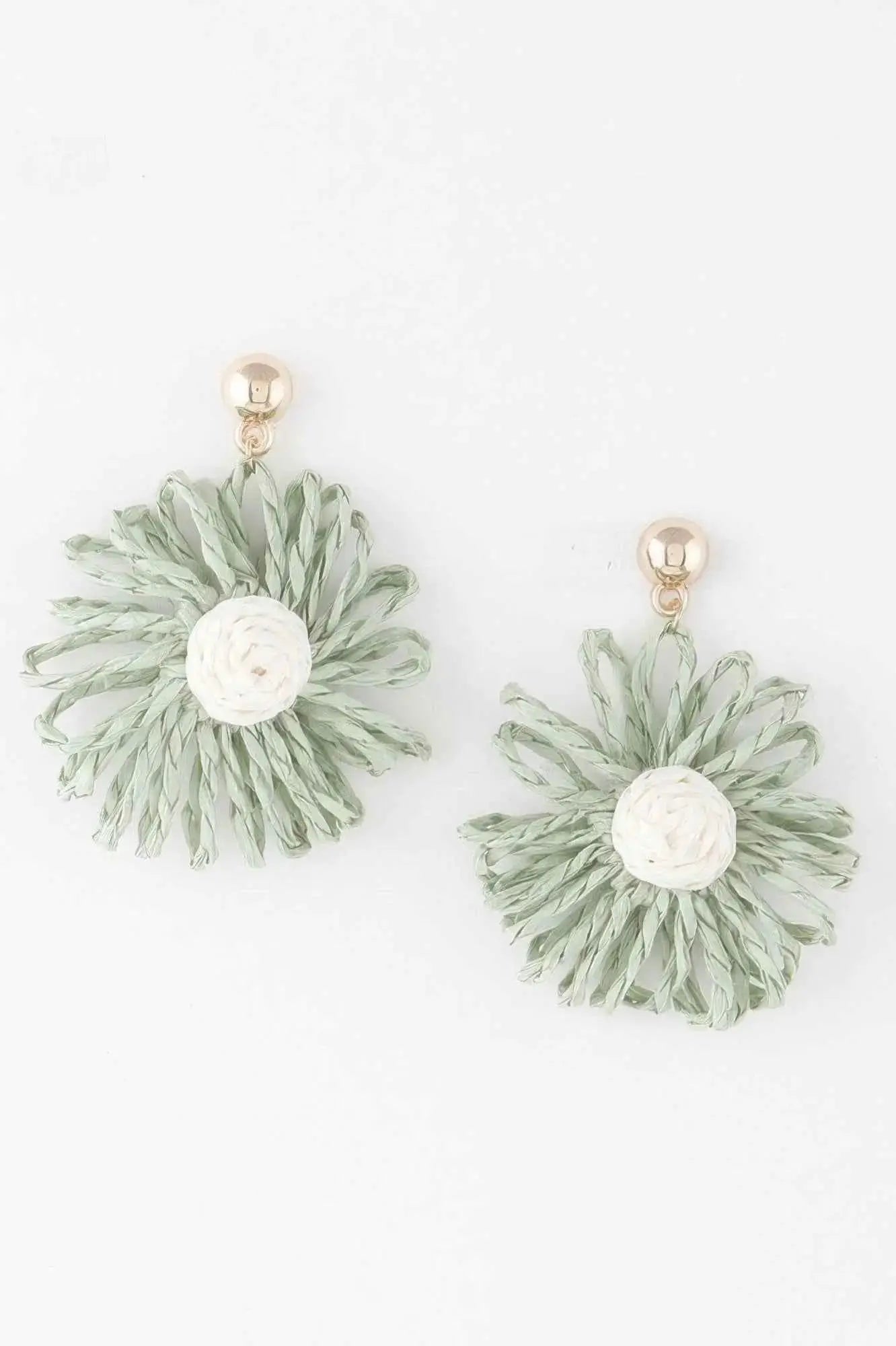 Cute Tweed Flower Earrings - Mr Lou’s Place