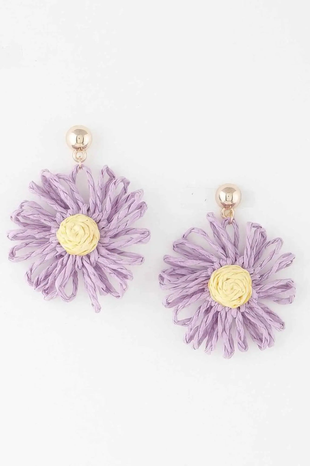 Cute Tweed Flower Earrings - Mr Lou’s Place