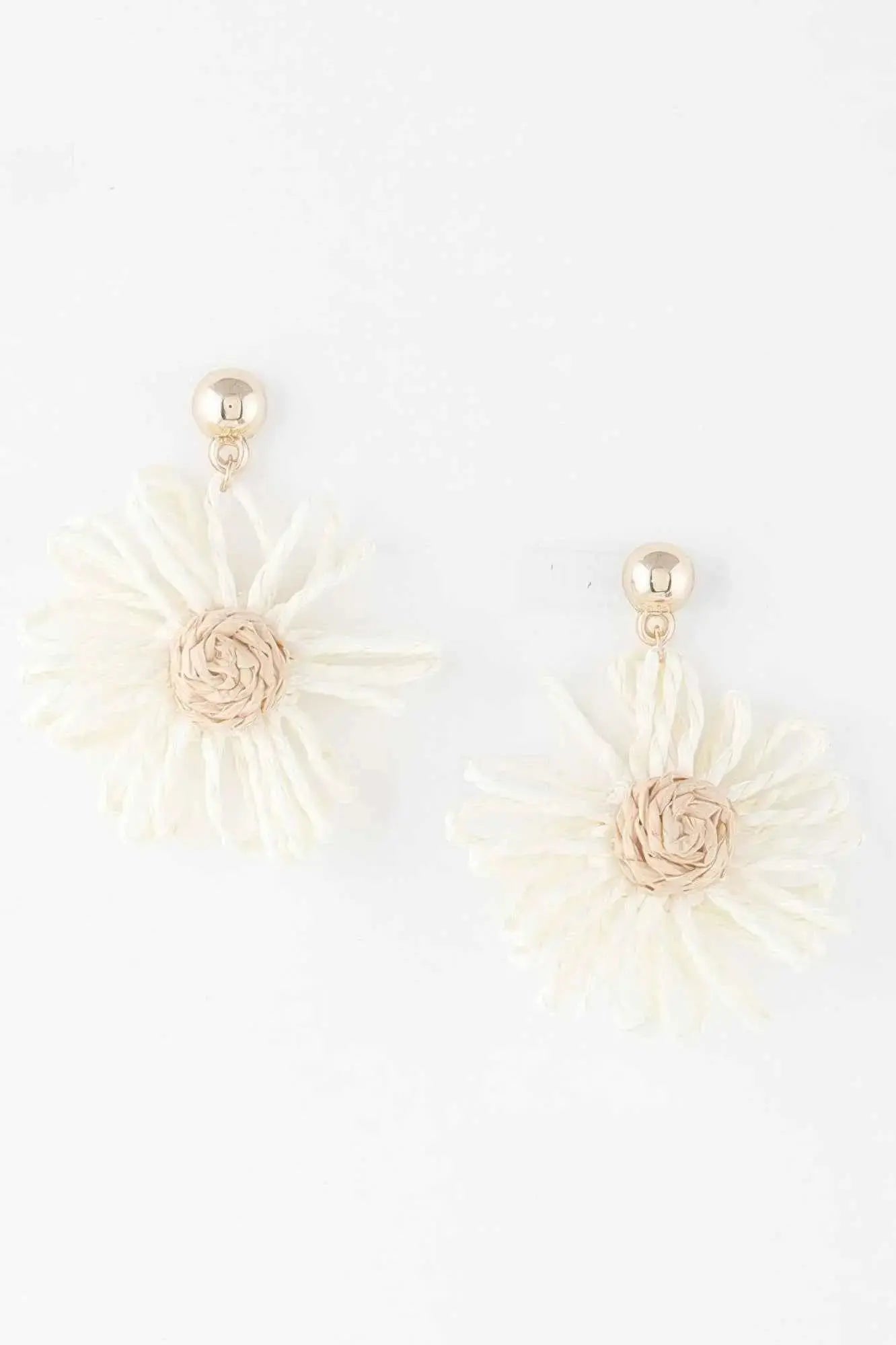 Cute Tweed Flower Earrings - Mr Lou’s Place