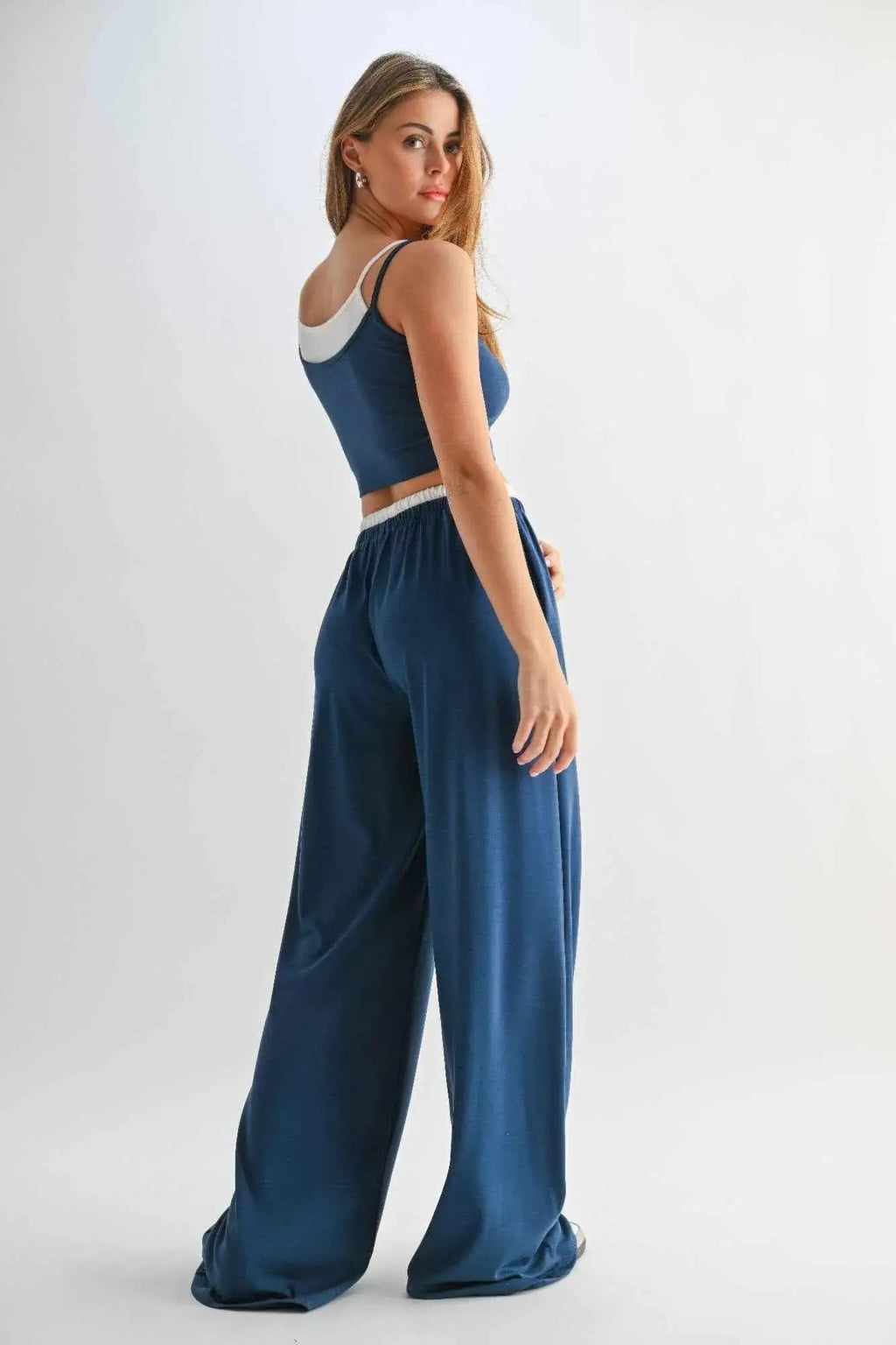 Drawstring Lounge Pants & Crop Top Set - Mr Lou’s Place