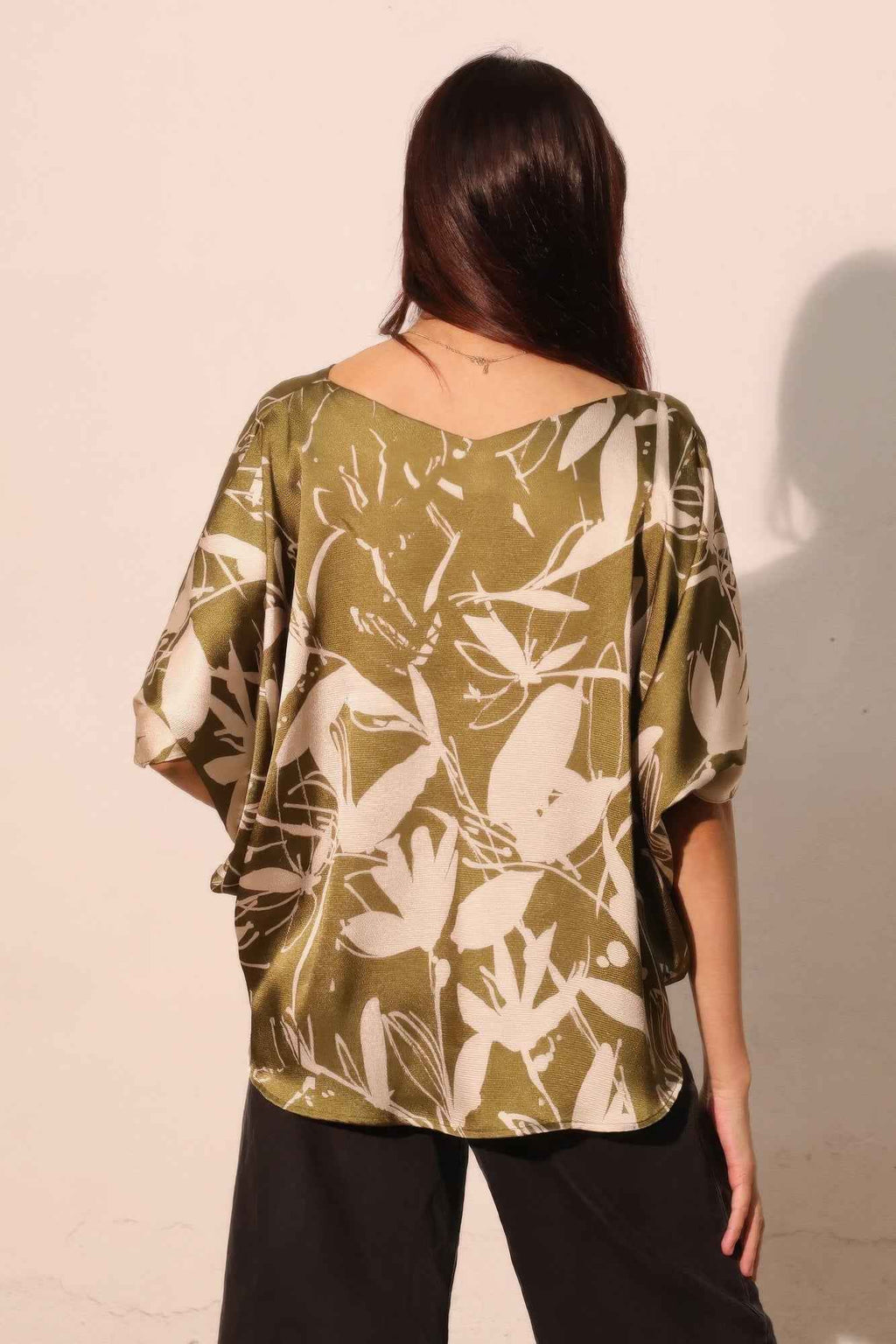 Dreaming Lily Satin Drawstring Dolman Top - Mr Lou’s Place