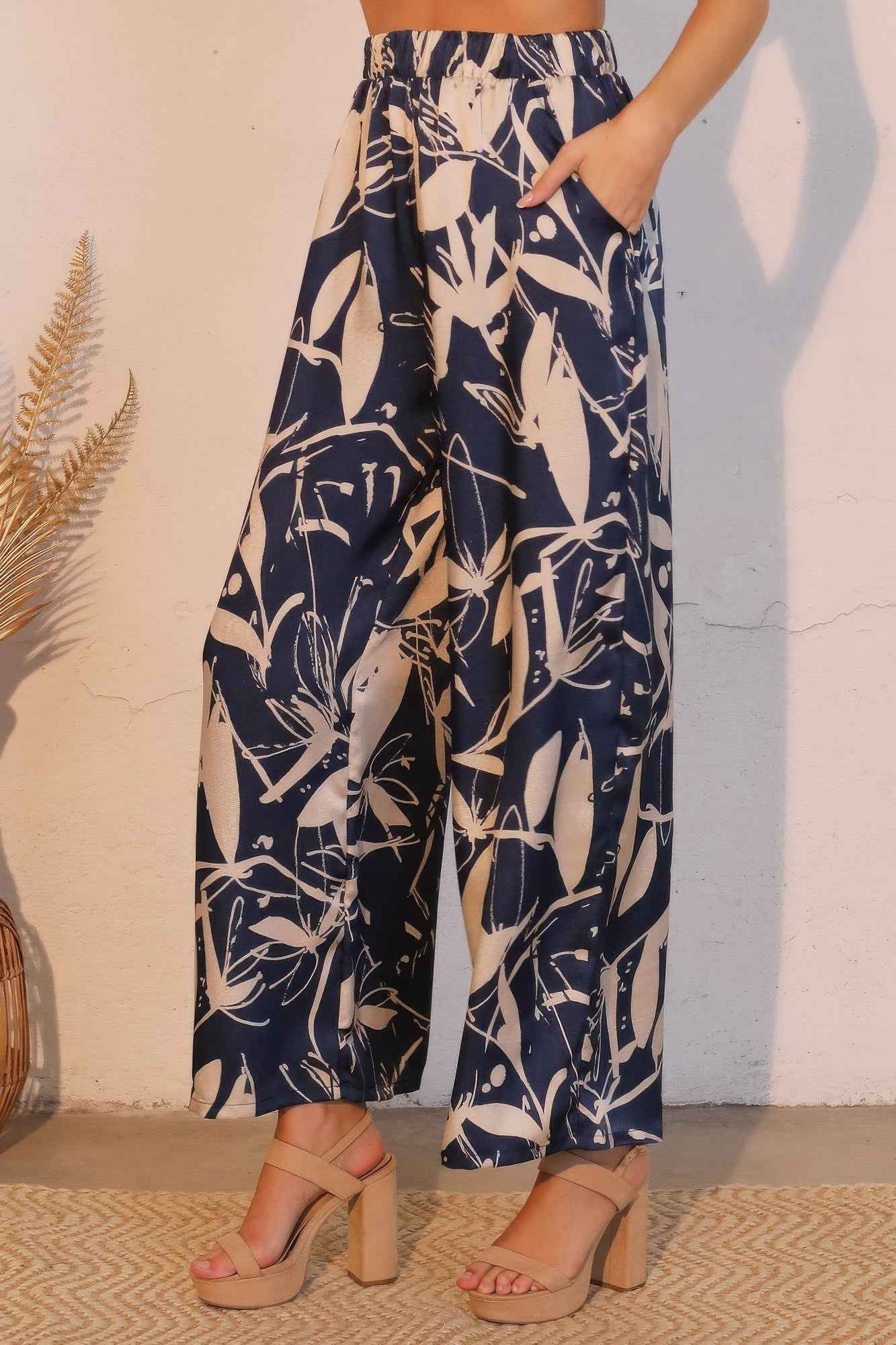 Dreaming Lily Satin Pocket Pants - Mr Lou’s Place