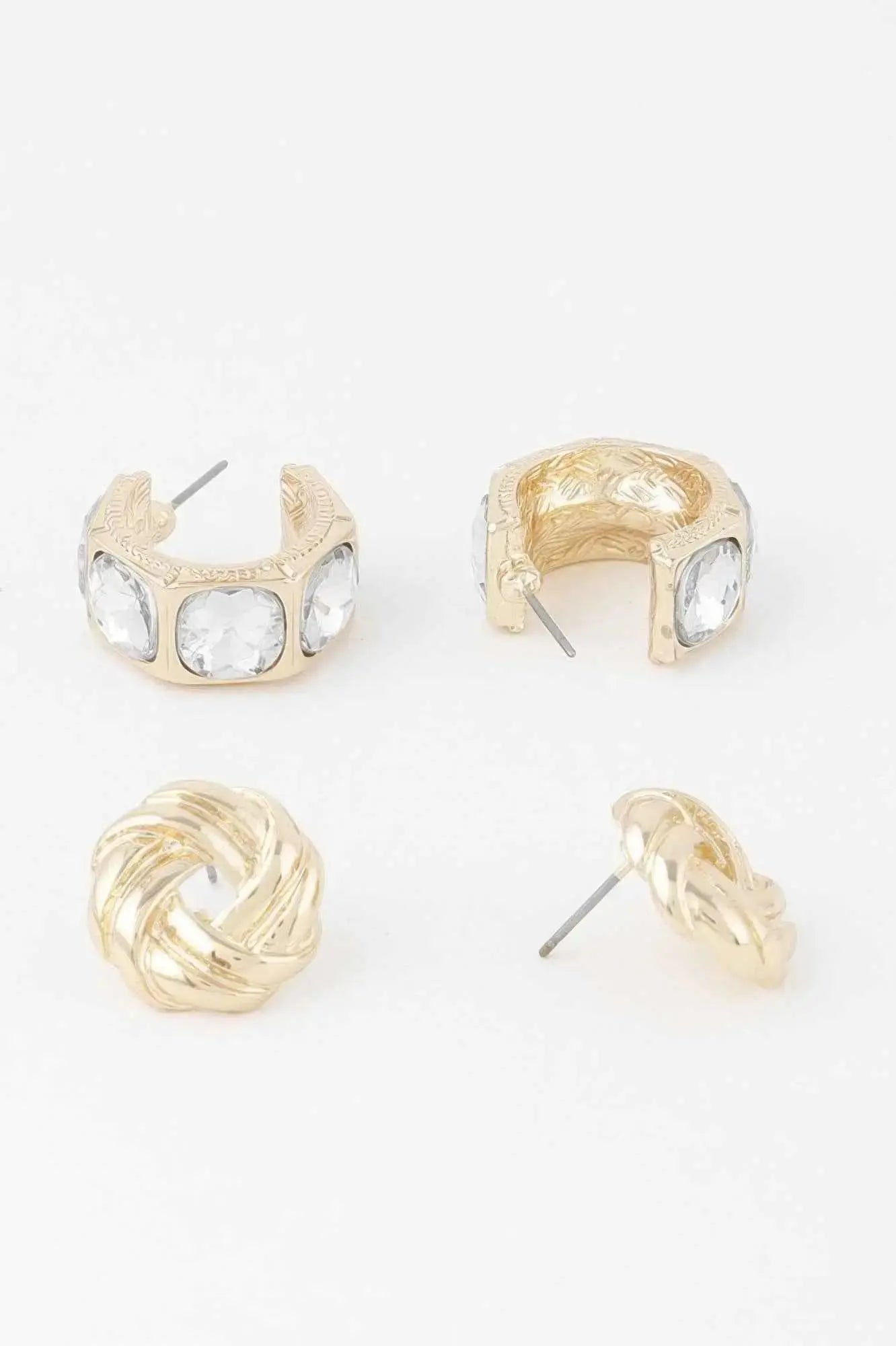 Embellished Zircon Earrings Set - Mr Lou’s Place