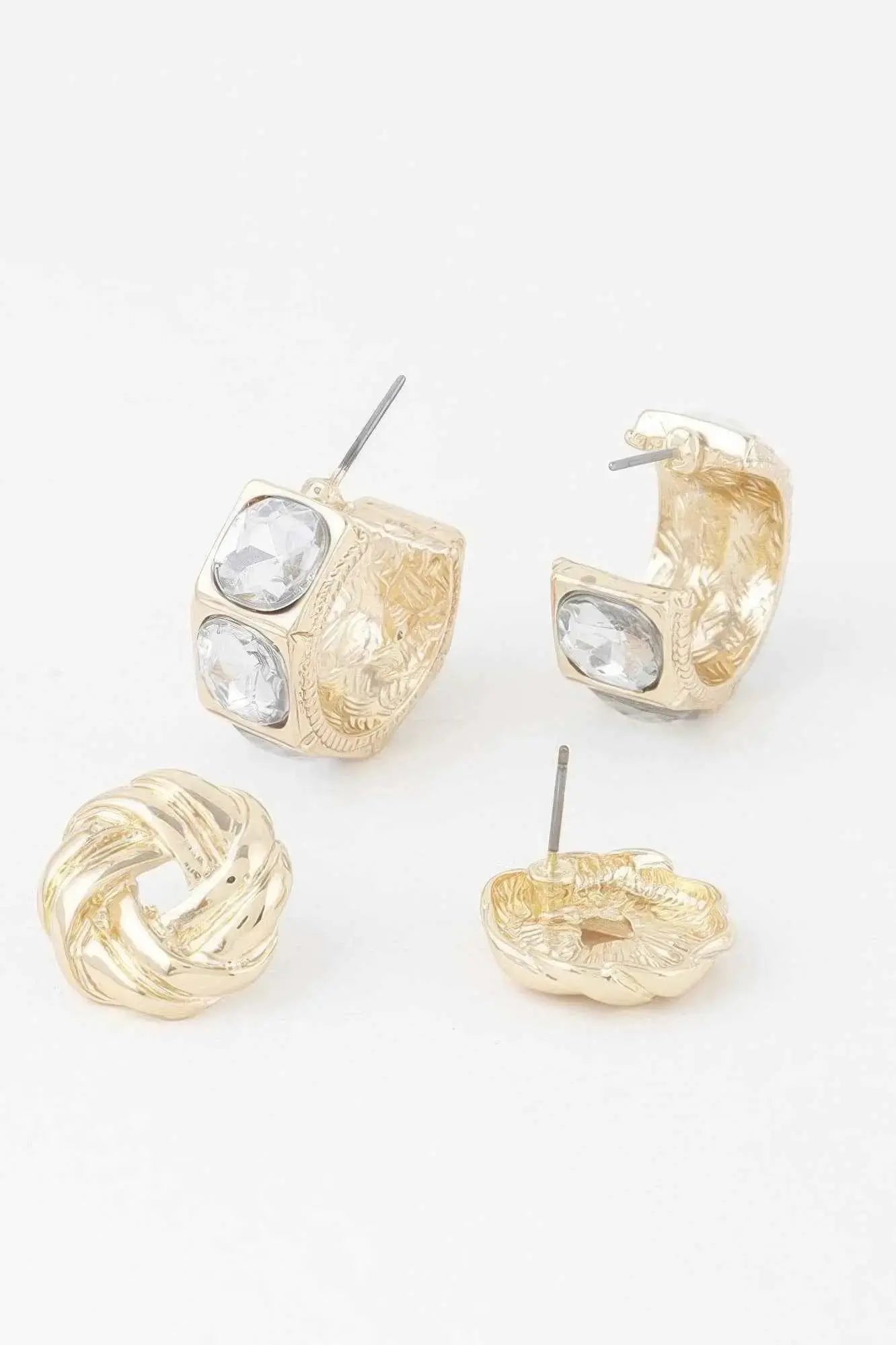 Embellished Zircon Earrings Set - Mr Lou’s Place