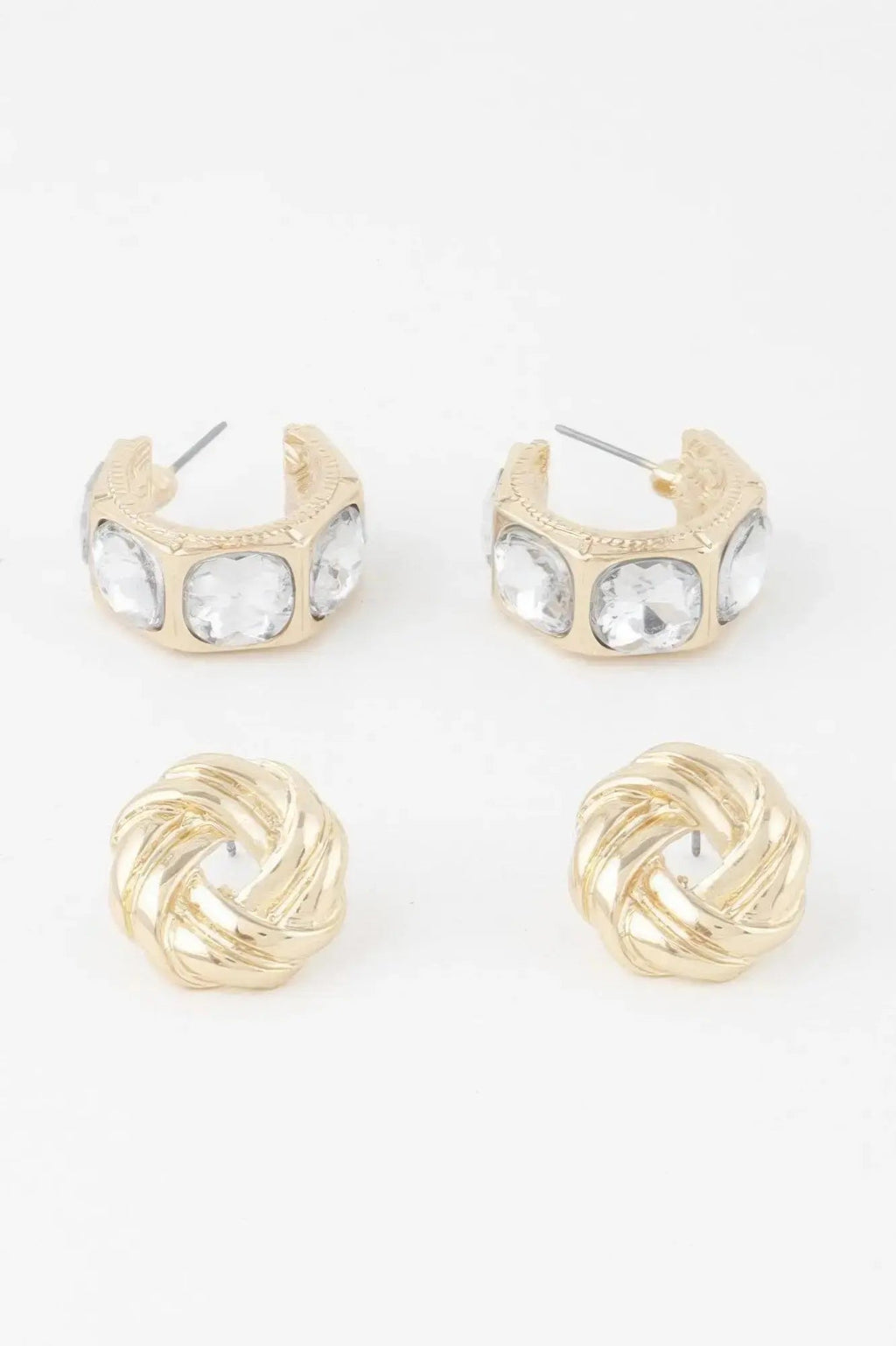 Embellished Zircon Earrings Set - Mr Lou’s Place