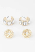 Embellished Zircon Earrings Set - Mr Lou’s Place