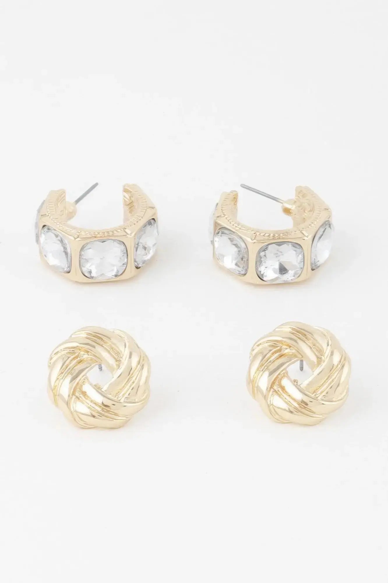 Embellished Zircon Earrings Set - Mr Lou’s Place