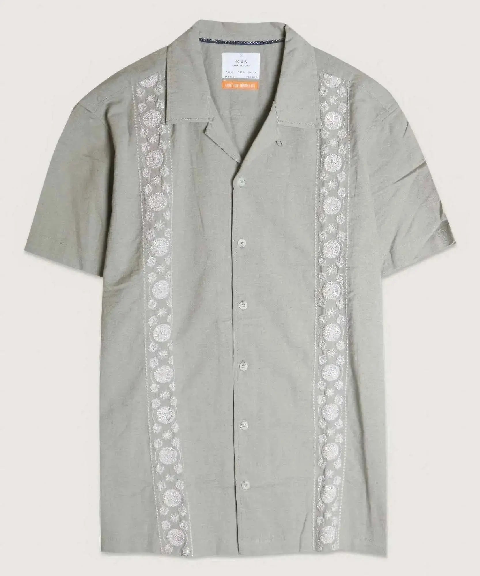 Embroidered Panels Camp Shirt - Mr Lou’s Place