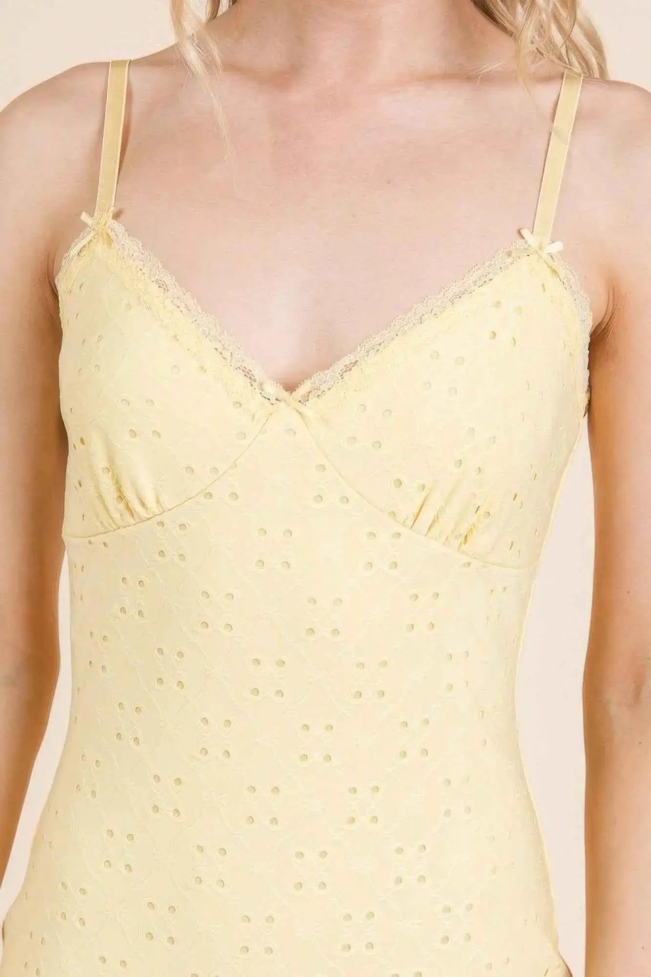 Eyelet Mini Dress - Mr Lou’s Place