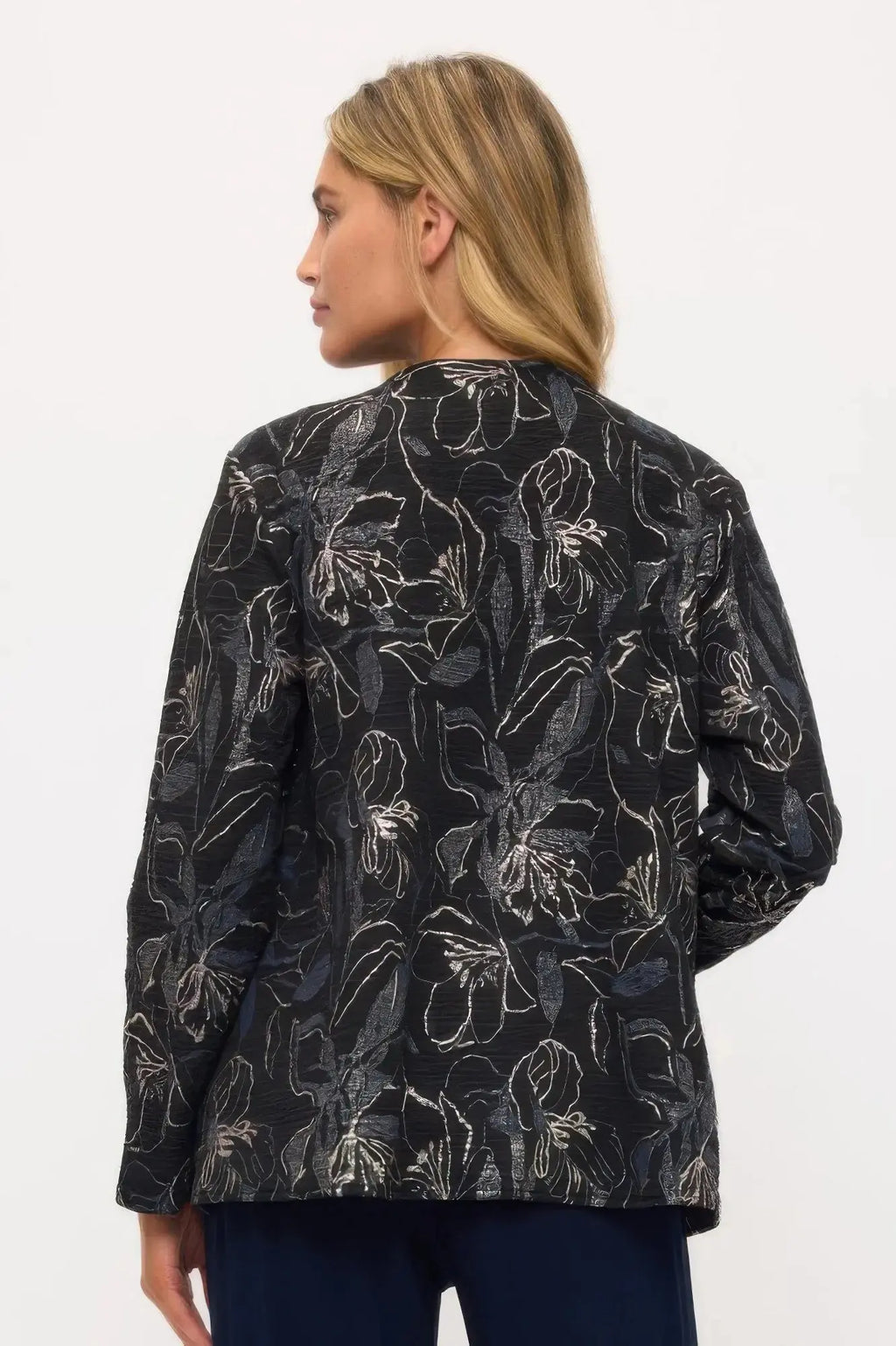 Fukuro Jacquard Open Front Jacket W/foil - Mr Lou’s Place