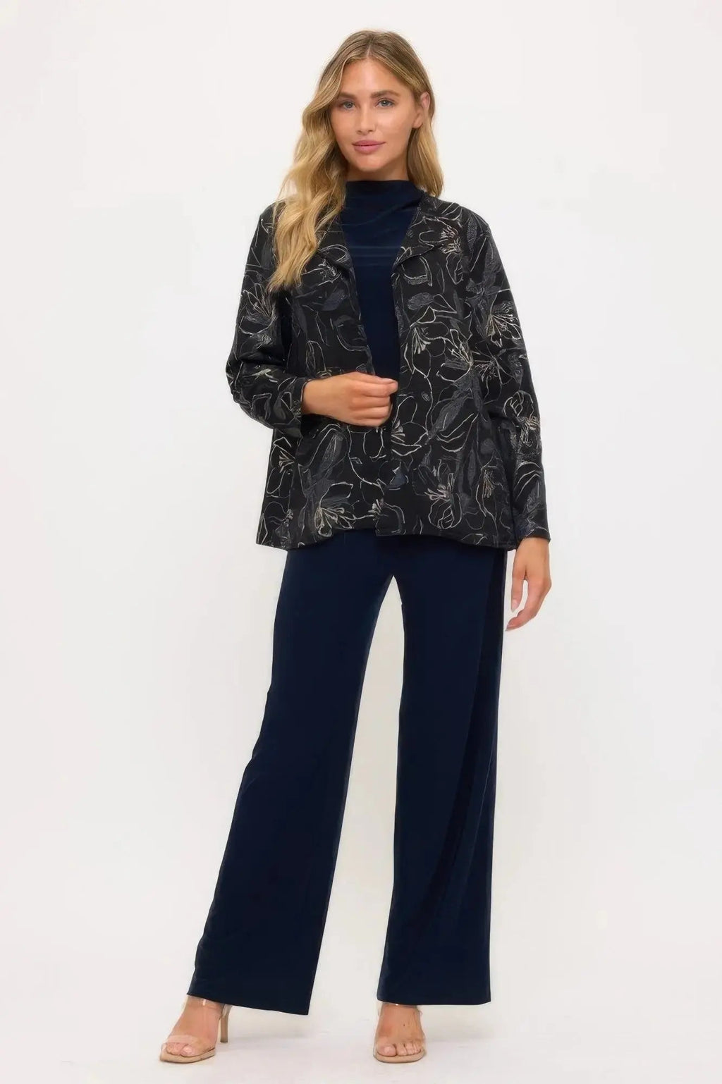 Fukuro Jacquard Open Front Jacket W/foil - Mr Lou’s Place