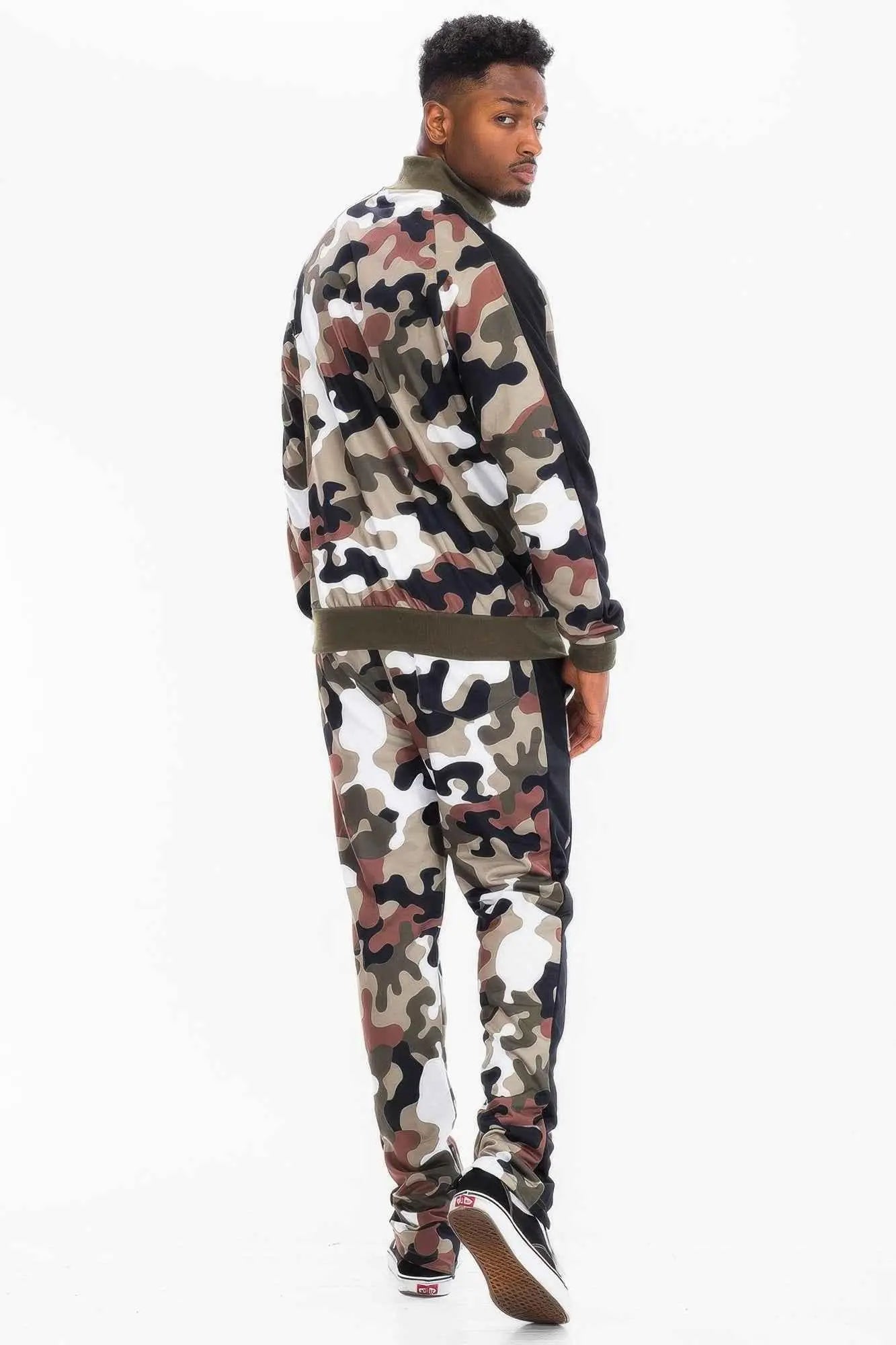 Full Camo With Stripe Track Bottom Pants - Mr Lou’s Place