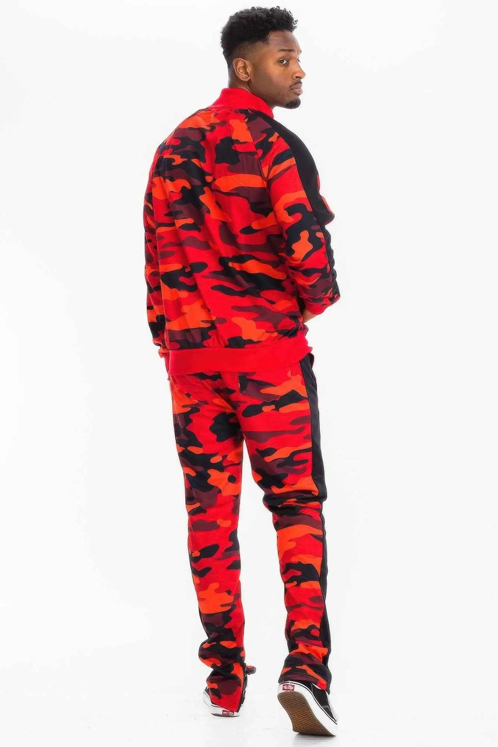 Full Camo With Stripe Track Bottom Pants - Mr Lou’s Place